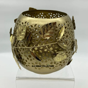 ของตกแต่งบ้านและห้องนั่งเล่นเชิงเทียนโลหะชุบทองขนาดเล็ก - Product Image 3