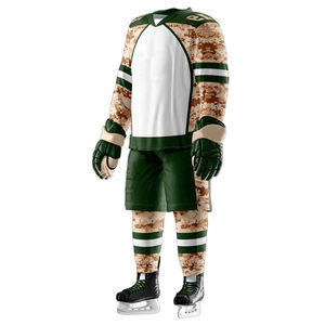 Uniformes de Hockey sobre Hielo Personalizados Más Vendidos en Línea a Precio de Fábrica para Hombres y Mujeres, Tela 100% Poliéster, Logotipo Personalizado, Transpirable - Product Image 3