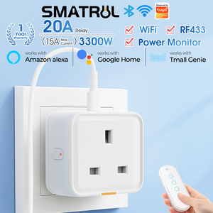 Tuya <strong>Smart</strong> Home Plug UK US EU Universal <strong>Socket</strong> 16A <strong>WiFi</strong> RF433 <strong>Power</strong> Monitor <strong>Timer</strong> APP Voice Works With Alexa Google Home - Product Image 6