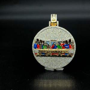 Pendentif Breadwinners serti de diamants 14k Pendentifs de la meilleure qualité Exportés par un exportateur indien - Product Image 6