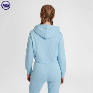 Hot Selling Women Comfortable Short length Customized Logo Printing 2025 New Design Crop <b>Top</b> Hoodies - Product Image 3