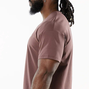 Merlot T-Shirt Homme 94% Coton 6% Spandex Signature Performance Coupe Raglan Ajustée Manches Courtes Epaule Goutte Col Ras Du Cou - Product Image 6