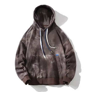 Colección de invierno Bold & Stylish Men's Hip Hop High Custom Tie Dye Ripped Hoodie Distressed Cotton Streetwear Hoodie para hombres - Product Image 3