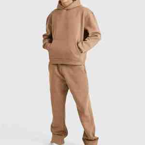High Quality 500gsm Winter Two Piece Baggy Sweatpants <b>Hoodie</b> Set Custom Lightweight <b>Oversized</b> Pullover <b>Hoodie</b> Men Casual - Product Image 3