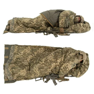 Saco de Dormir con Construcción de Nailon Aislado, Diseño Resistente al Viento para 4 Estaciones, Compacto y Plegable, Estilo Exterior DUGOUT-R CAMO - Product Image 5