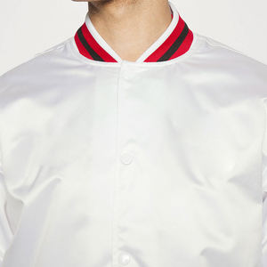 Vestes de baseball en satin de soie d'approvisionnement d'usine pour hommes blouson d'aviateur en satin de haute qualité à sublimation personnalisée pour hommes - Product Image 3