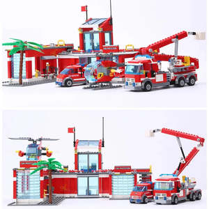 Juguete de Construcción de Plástico, Estación de Bomberos, Cubos Magnéticos Educativos para Niños de 5 a 7 Años, Material de PC - Product Image 4