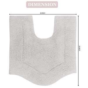 Mittal Export Alfombra de baño 100% de algodón con mechones Alfombra de baño antideslizante extra suave y absorbente - Product Image 2