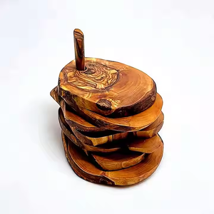 Sous-verres en noyer sous-verres en bois faits à la main personnalisés bois de manguier gravé exportateur de haute qualité inde par l'artisanat en croissant - Product Image 6