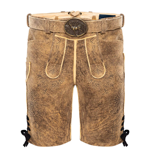 Pantalones cortos bávaros Lederhosen para hombre Tirantes ajustables y bordado Diseñado para celebraciones culturales y eventos temáticos - Product Image 6