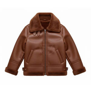 Veste en cuir de vachette tricotée pour femme, luxe, hiver, avec intérieur respirant et doux, design écologique, détails élégants personnalisables - Product Image 4