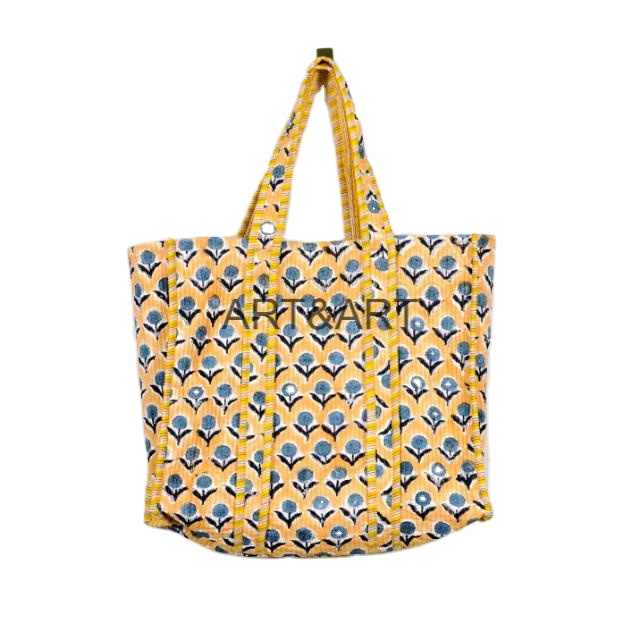 ART ART, bolso de mano de algodón acolchado para mujer