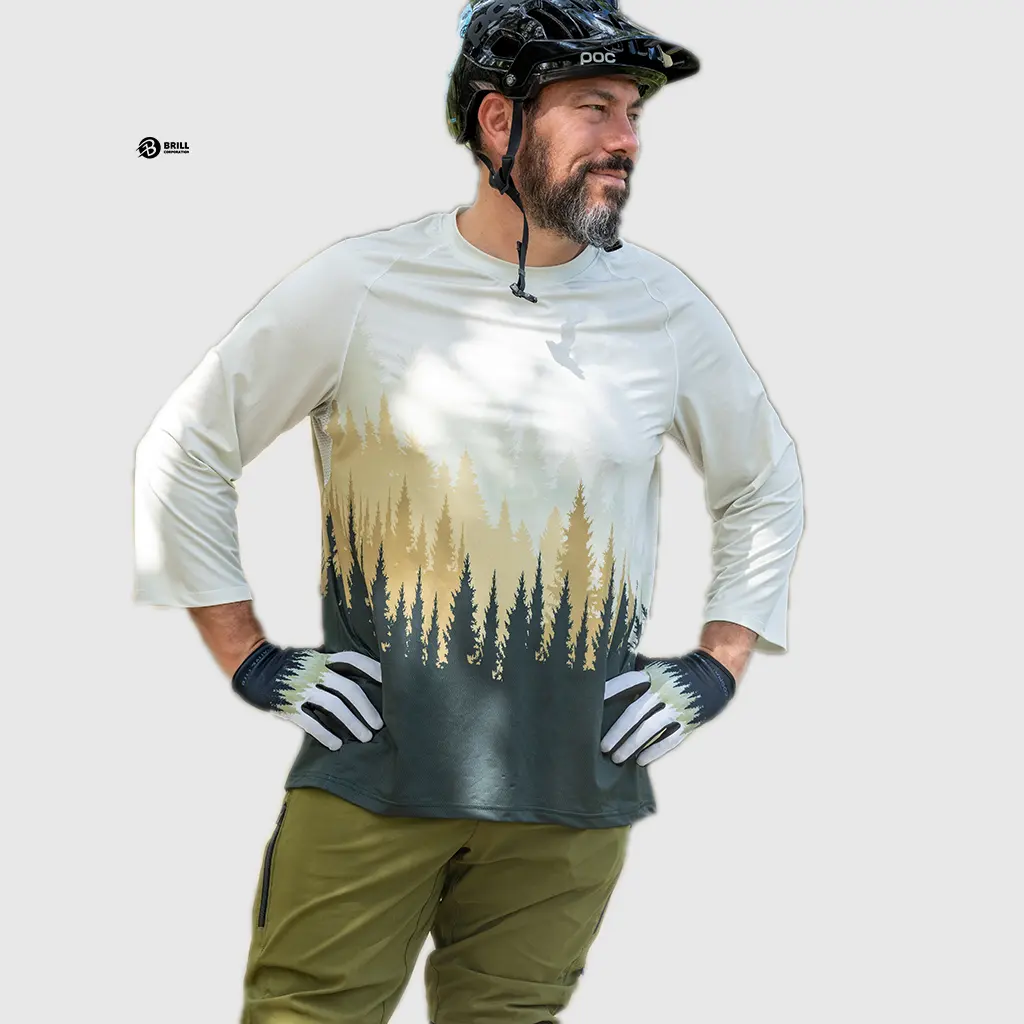 الجملة الجبلية دراجة التسامي أكمام طويلة جيرسي \ تنفس الدراجة النارية خفيفة الوزن ملابس عادية الجبلية جيرسي