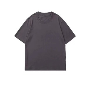 T-shirt promotionnel 100 % coton lavé, vêtement de sport décontracté pour homme, col rond, manches courtes, respirant, motif uni – Meilleures ventes - Product Image 3