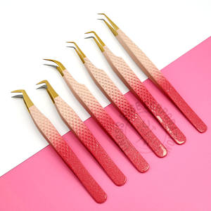 Premium Eyelash Extension Tweezer Supplies Fiber Tip Lash Tweezers Maga Boot Volume Tweezer Classic 90 Volume Fiber Tip <b>Tool</b> - Product Image 1