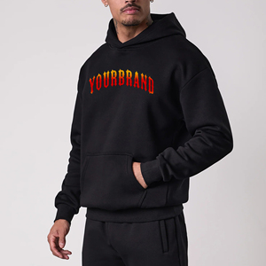 Sweats à capuche sur mesure 100% coton lourd 500GSM pour hommes logo personnalisé sérigraphié respirant streetwear sweats à capuche pour hommes - Product Image 1