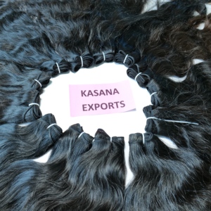 Cuticule vierge non traitée alignée 100% Machine à cheveux pour femmes noires naturelles Double trame paquet bon marché Extensions de vague profonde en vrac - Product Image 1