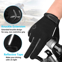 Gants de cyclisme d'hiver en néoprène imperméable de haute qualité, chauds, à doigts complets, avec fermeture auto-agrippante, compatibles écran tactile