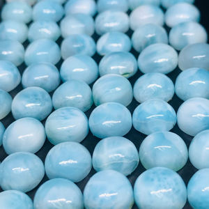 Piedra preciosa de Larimar Natural azul tradicional india 3-21 MM forma redonda cabujón suelto piedras preciosas accesorios de joyería fina - Product Image 4