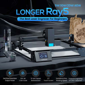 Grabador Láser de Diodo Longer Ray5 5W/10W/20W Tipo Gantry CNC para Acrílico y Madera, Alta Precisión, Control USB, Refrigeración por Aire, Nuevo - Product Image 3