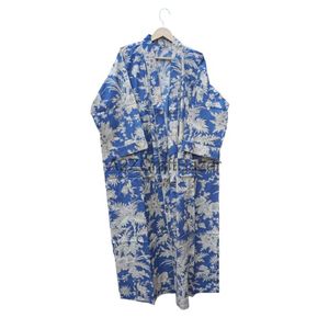 Luxury Pure Cotton Long Kimono For Women Fashion Light Weight Night Wear Shower <b>Robe</b> Floral Kimono Comfort <b>Swimming</b> Dress - Product Image 5