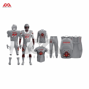 Vente en gros uniforme de football NCAA maillot de football américain respirant à manches courtes sweats à capuche logo brodé équipement de club sublimé - Product Image 1