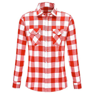 Chemises en flanelle personnalisées pour hommes, manches longues, 100% coton, écologiques, respirantes, 300g, automne-hiver, col rabattu - Product Image 1