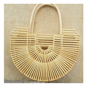 Discover Bamboo Bag Hecho a mano de 100% Bamboo Bag Natural de alta calidad Perfect Summer Travel Accesorio y Beach Fashion Tote - Product Image 6