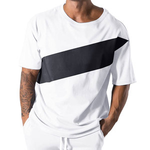 Camiseta de gran tamaño de diseñadores más nuevos al por mayor, camiseta en blanco de media manga baja MOQ, camisetas de hombre recién llegadas - Product Image 1