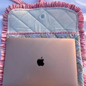 Vente en gros de sacs en coton matelassé de voyage avec logo personnalisé pour tablette et ordinateur portable sacs étui de protection sac de livres Mack sac en coton matelassé avec poches - Product Image 5