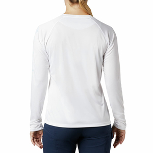 Camisetas informales de la mejor calidad Tela de LICRA de poliéster ecológica Logotipo personalizado Secado rápido Transpirable Cuello redondo Manga larga Sólido - Product Image 2