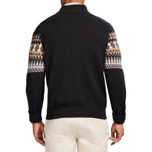 Suéter Personalizado con Logotipo para Hombre, Jersey de Punto Jacquard, Prenda de Punto de Invierno con Cuello Redondo, Suéter de Punto de Algodón de Diseño Personalizado - Product Image 5