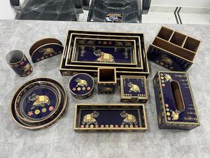 Plateau de service en bois à finition lisse avec poignées solides pour la présentation des aliments et le service à thé de l'Inde - Product Image 2