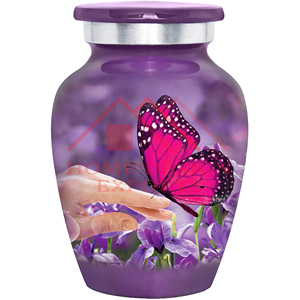 แจกันขี้เถ้ามนุษย์ขนาดเล็กดีไซน์พิมพ์ลายผีเสื้อ - Product Image 1