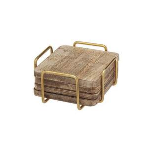 Posavasos de madera de estilo antiguo con estilo, materiales de madera clásicos de primera calidad para un aspecto atemporal - Product Image 3