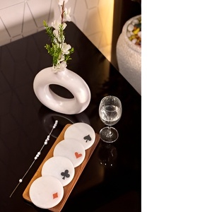 Modern <b>White</b> Marble <b>Coasters</b> Quality Hexagon Stone <b>Coaster</b> Pads Trending Wholesale Design Good Quality Mats Pads 2026 - Product Image 6