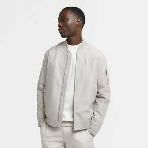 Chaquetas Bomber para Hombre 2023, Calidad Premium, Lona Impermeable y Transpirable, Color Sólido, Cierre de Cremallera, para Otoño e Invierno - Product Image 2