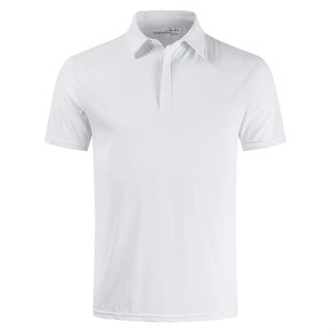 HY 100% coton polos sur mesure polos vierges Golf Polot-shirt douane Logo mode plaine teint décontracté tricoté hommes - Product Image 3