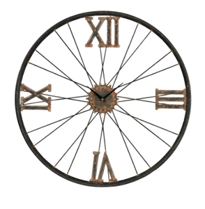 Vendedor caliente Reloj de pared de metal vintage Decoración de pared Piezas de decoración del hogar Artes de pared de metal de alta calidad de lujo de mayorista indio - Product Image 2