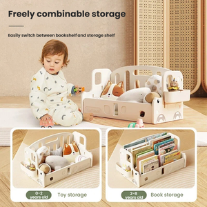 Rak Buku Anak Organizer Penyimpanan Mainan HDPE Rak Buku Multi Layer Rak Penyimpanan Anak Rak Penyimpanan Mainan - Product Image 4