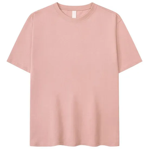 เสื้อยืดผ้าฝ้ายโอเวอร์ไซส์สำหรับผู้ชายทรงบ็อกซี่เข้ารูปไหล่ตก100% โลโก้ที่กำหนดเอง - Product Image 4