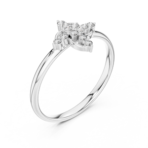 14K Engagement <b>Ring</b> with <b>Cushion</b> Cut for Women - Product Image 3