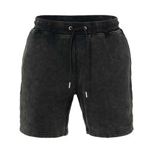 Men's High Street Cotton Sweat <b>Shorts</b> Acid Wash Design <b>5</b>-<b>Inch</b> <b>Inseam</b> Breathable Sun-Faded Finish Custom Logo Solid Vintage Puff - Product Image 1