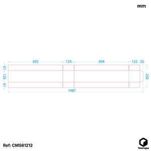 Emballage en carton blanc haute résistance, boîte longue 60x12x12 cm pour objets allongés comme les fusils, tubes plats et lampes - Product Image 5
