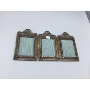 Vintage Brass Triple <b>Frame</b> with Bow Top Amazing Design Three In One <b>Picture</b> <b>Frame</b> Amazing Quality At Wholesale Price - Product Image 5