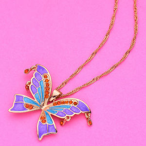 Collares de Mariposa Coloridos y Modernos de Medsor con Incrustaciones de Circonia Cúbica, Exquisito Amuleto Metálico para Regalos - Product Image 1