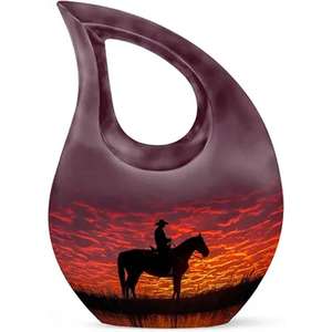 Alta demanda, lágrima, nueva llegada, urna de recuerdo metálica para servicios de entierro, urna de cenizas conmemorativas funerarias de Metal sólido - Product Image 1