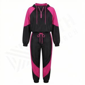 Veste coupe-vent à capuche pour femmes, survêtement imprimé, logo personnalisé, séchage rapide, respirant, sport, course à pied, 2 panneaux, vêtements de sport, de gym et de fitness - Product Image 1