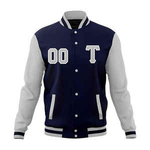 Premium Letterman Baseball School College Bomber Varsity Jacket pour hommes Veste à manches en cuir véritable violet et or personnalisée - Product Image 4