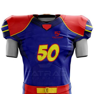 Uniforme de Fútbol Americano Personalizado con Logotipo, Manga Corta, Secado Rápido, Transpirable, Ropa Deportiva Profesional, 100% Poliéster - Product Image 4